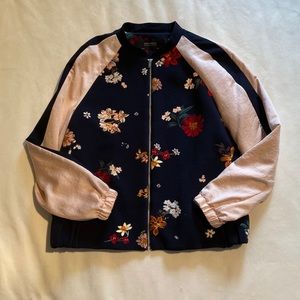 Zara Floral Bomber Jacket-excellent condition